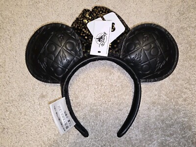 Loungefly Leather Minnie Mouse Ear Headband for Adults WDW 50th Anniversary NWT WDW 50th Anniversary Minnie Mouse Ear Headband & Cinderella  main image 4