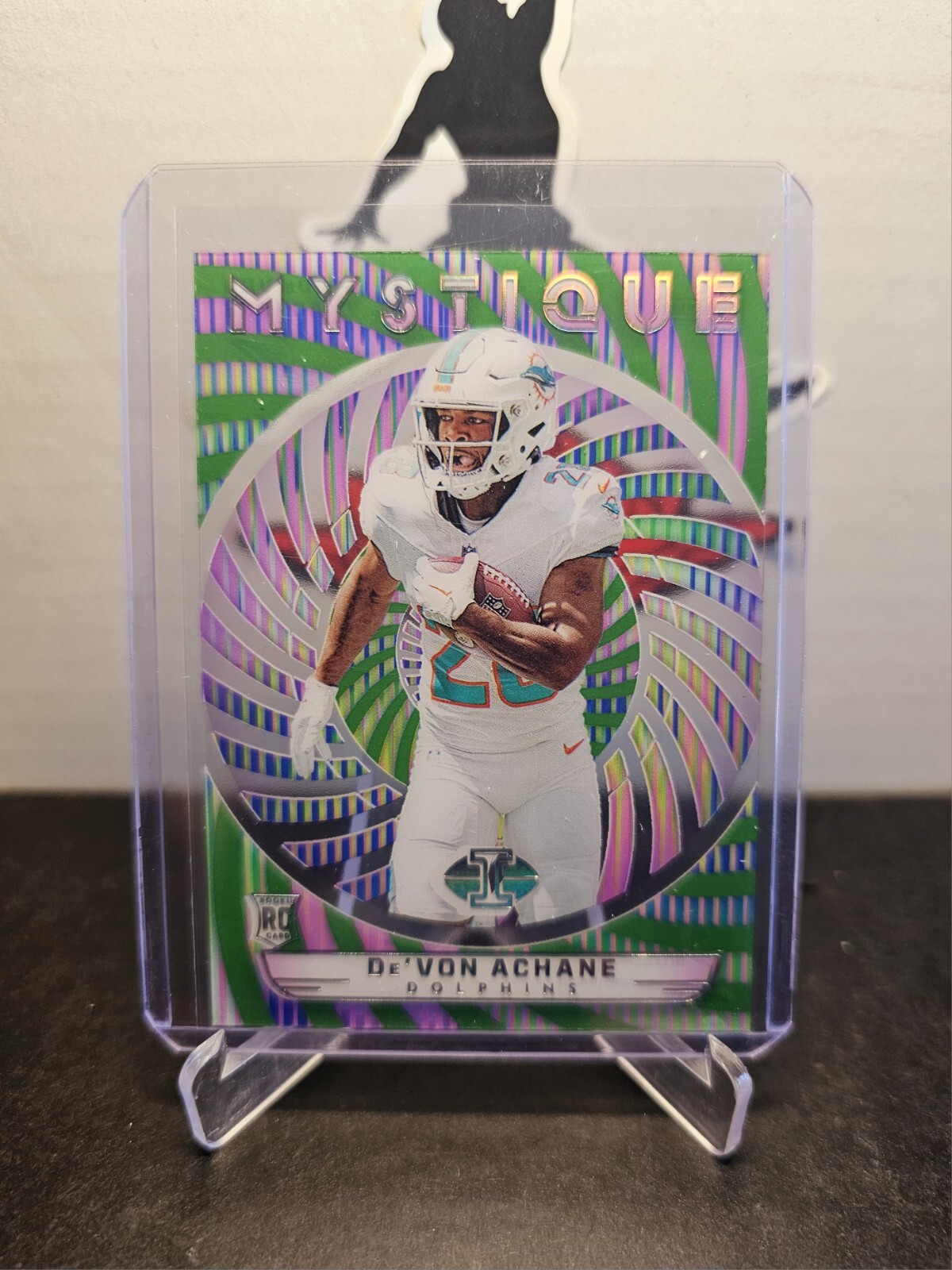 De'Von Achane 2023 Panini Illusions 🏈 MYSTIQUE Emerald Acetate Rookie Card #9
