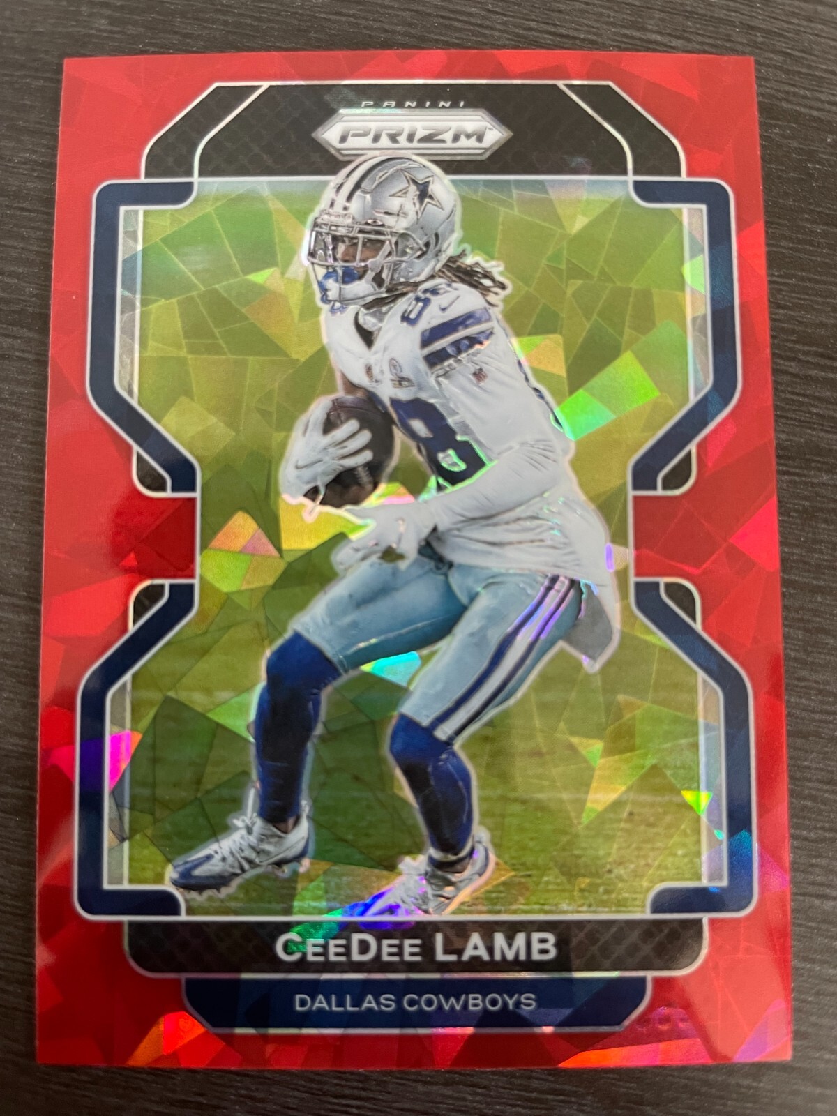 2021 Panini Prizm CeeDee Lamb Red Ice Cracked Ice Prizm #239