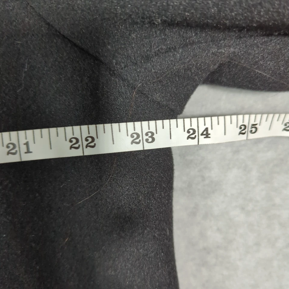 Banana Republic Womens Wool Black Open Front topcoat overcoat XL Unlined Grunge - Image 4 of 4