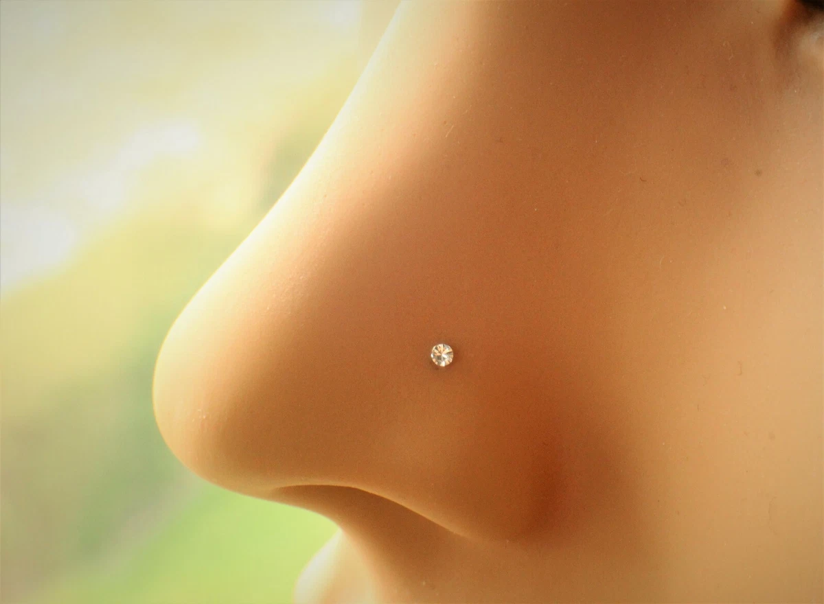 Teeny tiny nose stud sale