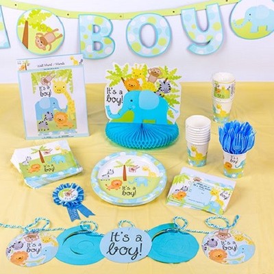 Download Baby Boy Jungle Animals Safari Baby Shower Decorations | eBay