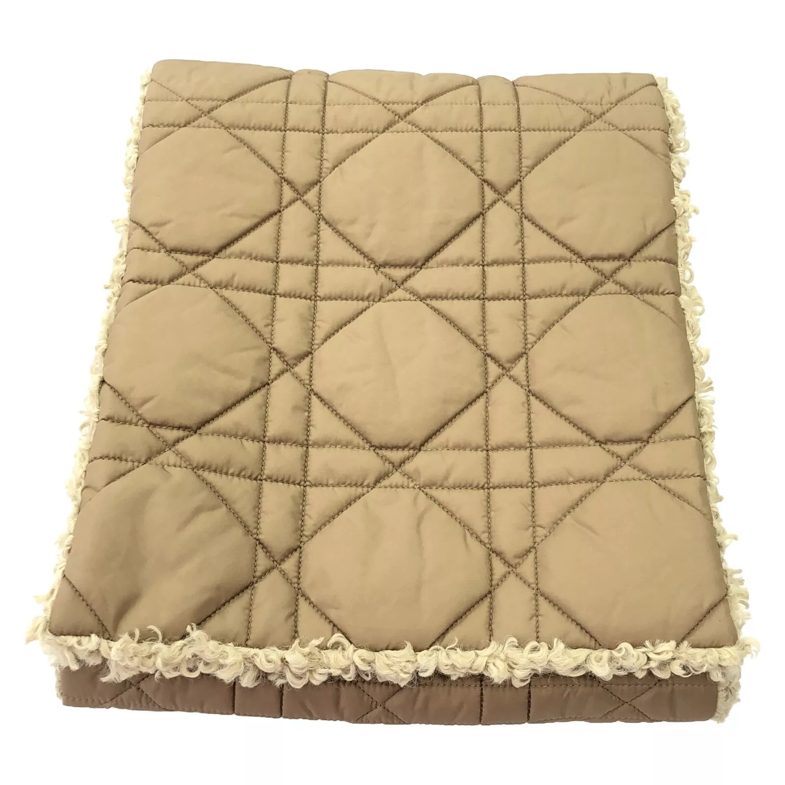 Foulard réversible Dior 25CAN230W900175 polyester beige NEUF unisexe