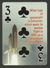 Endeavour Space Shuttle Neat Playing Card 2Y9