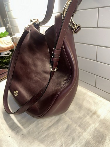 COACH Nomad Hobo Oxblood Wine Leather Purse W/ Matching Wallet Pre-owned - Picture 7 of 14