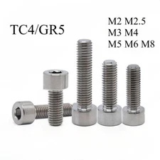 GR5 Titanium Allen Hex Socket Bolts Cap Head Screws M2 M2.5 M3 M4 M5 M6 M8