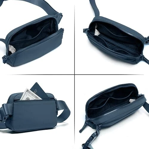 Belt Bag for Women Two-Way Zipper Fanny Pack Crossbody Bags for Women Fashion...