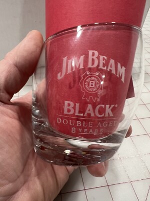 Unique Jim Beam Black Double Aged Bourbon Whiskey Rocks Glass See Picture Lo