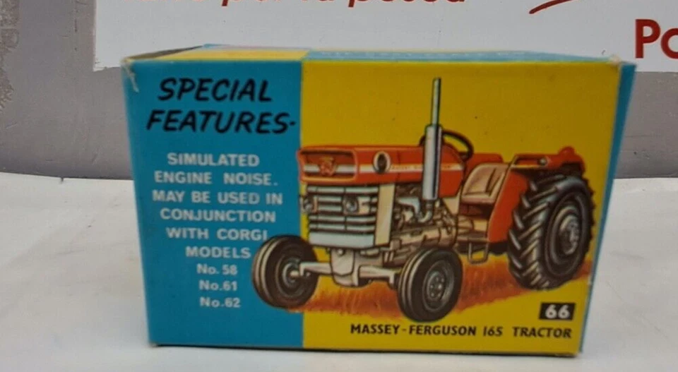 CORGI TOYS 1/43 MASSEY-FERGUSON 165 TRACTOR  ITEM 66  RARO VINTAGE MB MADE IN GB - Immagine 4 di 4