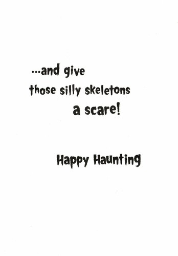 Funny Happy Halloween Biking Skeleton On A Bike In Graveyard Greeting Card - Picture 2 of 3