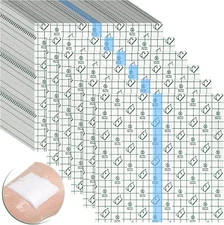 BBTO 50 Pieces Transparent Clear Adhesive Bandage 8x8 Inch (Pack of 50) 
