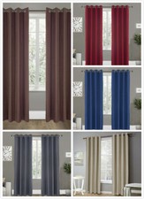 2 Panels Lined Backing Heavy Thick Blackout Window Curtains Drapes 52"Wx82"L