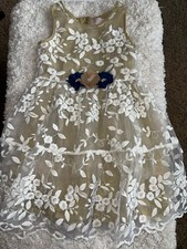 Think Pink Bows Girls Sz. 140 Sleeveless Party Dress. Pretty, Runs Small