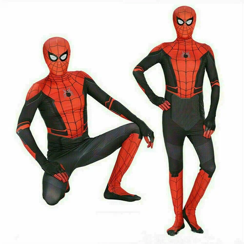 Children Spiderman Costume Boys Super Hero Fancy Dress Myers Cosplay Clothes UK - Picture 12 of 27