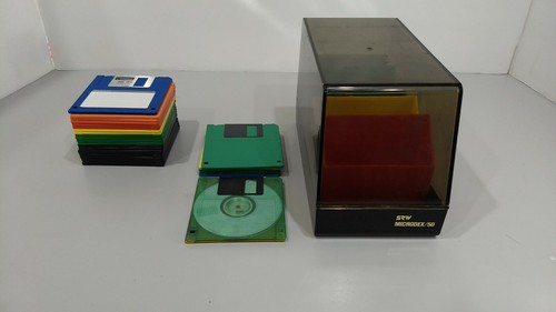 SRW Microdex / 50 For 3.5” Floppy Disks With 28 Disks TDK/ Memorex/Imation - Picture 2 of 8