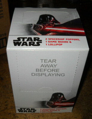 RARE CASE (2) STAR WARS STANDUP DISPLAY SPACESHIP POPPERS LOLLIPOP +GAME BOARD