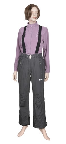 Women Ladies Snow Ski Board Pants Salopettes Hiking water/WindProof Grey SZ10,12 - Picture 3 of 9
