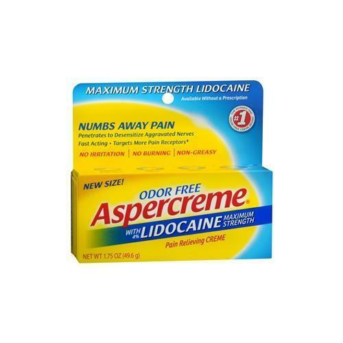 Aspercreme 4 Lidocaine Pain Relieving Cream MAXIMUM Strength for sale