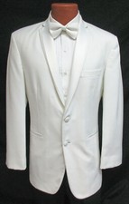 Boys 4 White After Six Tuxedo Jacket Satin Lapels Formal Wedding Ring Bearer