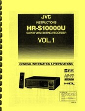 JVC HR-S10000U Super VHS Editing Recorder 4-In-1 OWNER MANUAL  SERVICE MANUAL