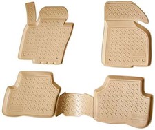 Gummi Fussmatten für VW Passat 3C B6 | BJ 2005-2010 | beige passgenau mit Rand