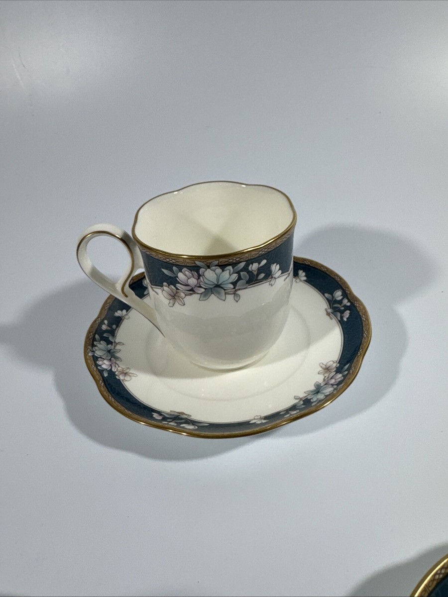 Noritake Cup & Saucer Japan 1985-1998 Sandhurst#9742 Blue
