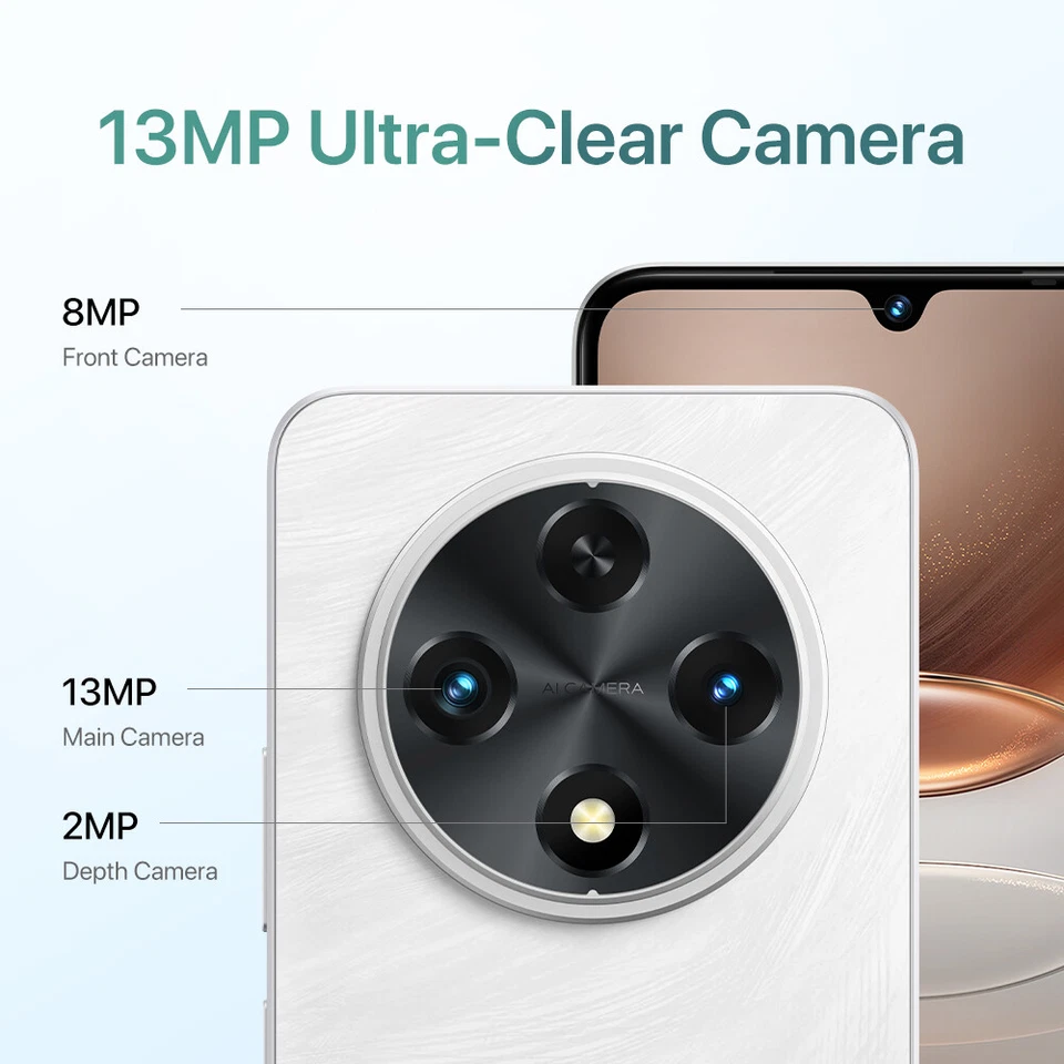 UMIDIGI G100A 4GB+4GB RAM 128GB 6.9'' Dual SIM 120Hz Smartphone Garanzia Europa - Immagine 3 di 4