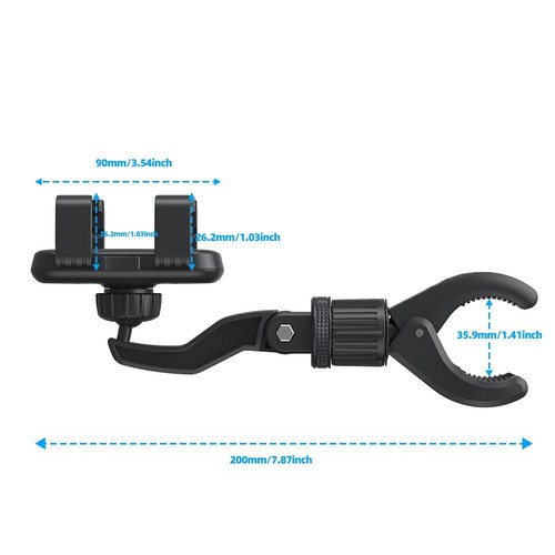 Phone Holder 360° Rotatable Adjustable Rearview Mirror Car Mount Clip For Phones - Picture 8 of 13