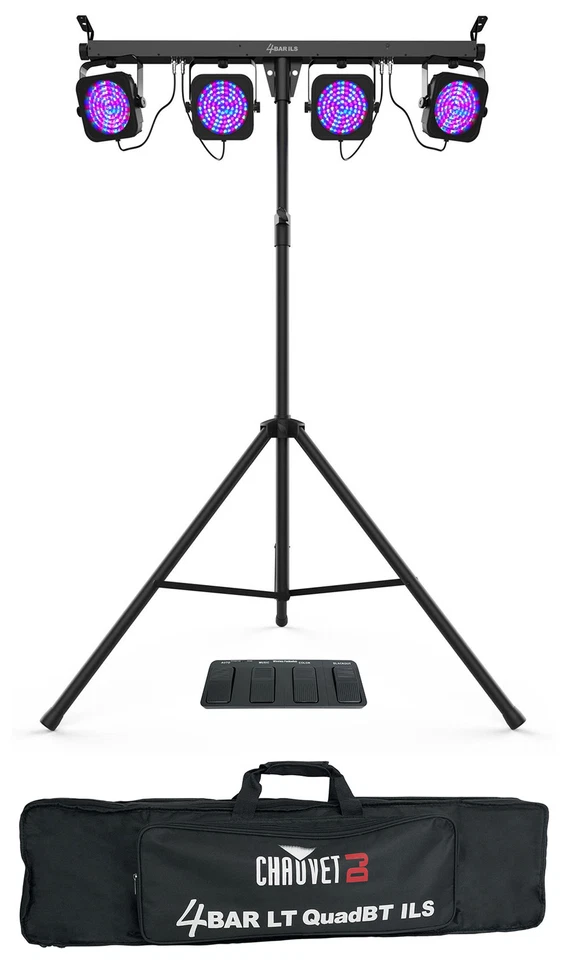 Chauvet DJ 4BAR LT QuadBT ILS Bluetooth Wash Light Kit+Tripod+Footswitch+Remote - Image 2 of 4