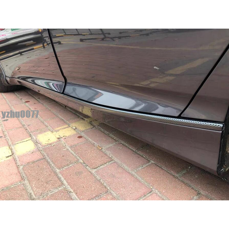 MWMotoring Carbon Fiber Side Door Trim Molding Set – 2 Pieces, Fits Nissan Models, 5-Year Warranty