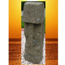 Tiki Kopf Steinfigur Skulptur - Tikki Moai Osterinsel Handarbeit Gartendeko