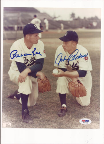 Preacher Roe & Johnny Podres Autograph 8x10 photo psa/dna Brooklyn Dodgers - Picture 1 of 1