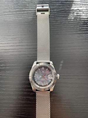 39MM Tandorio Mother of Pearl Shell Dial Sapphire NH35 Automatic Mens Watch Date