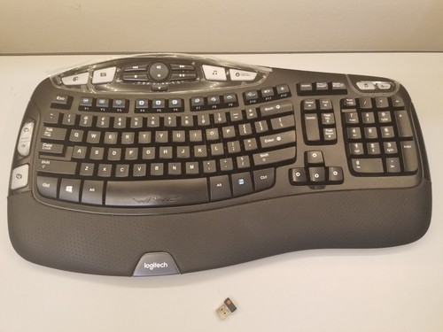 Logitech K350 Wireless Comfort Wave Keyboard With Dongle Y-R0053 P/N: 820-002546 - 第 1/23 張圖片
