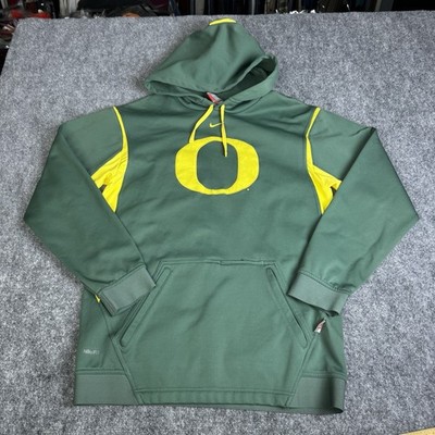 Oregon Ducks Nike Team Hoodie Men's S Green Therma-Fit Pullover Center Swoosh