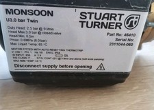 SUPERB STUART TURNER MONSOON 3.0 BAR TWIN UNIVERSAL SHOWER PUMP 46410 