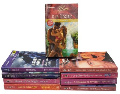 Harlequin Romance Novels Blaze Intrigue Paperback Books Set Of 9 Vintage