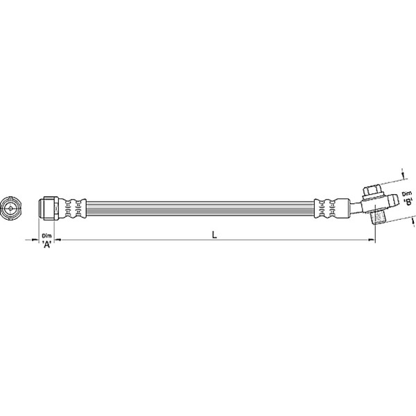 Metzger 4110381 Bremsschlauch FüR VW Touareg 7LA 7L6 7L7-image