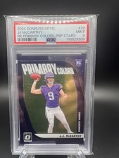 2024 Optic JJ McCarthy FOTL Purple Stars /25 Color Match RC PSA 9