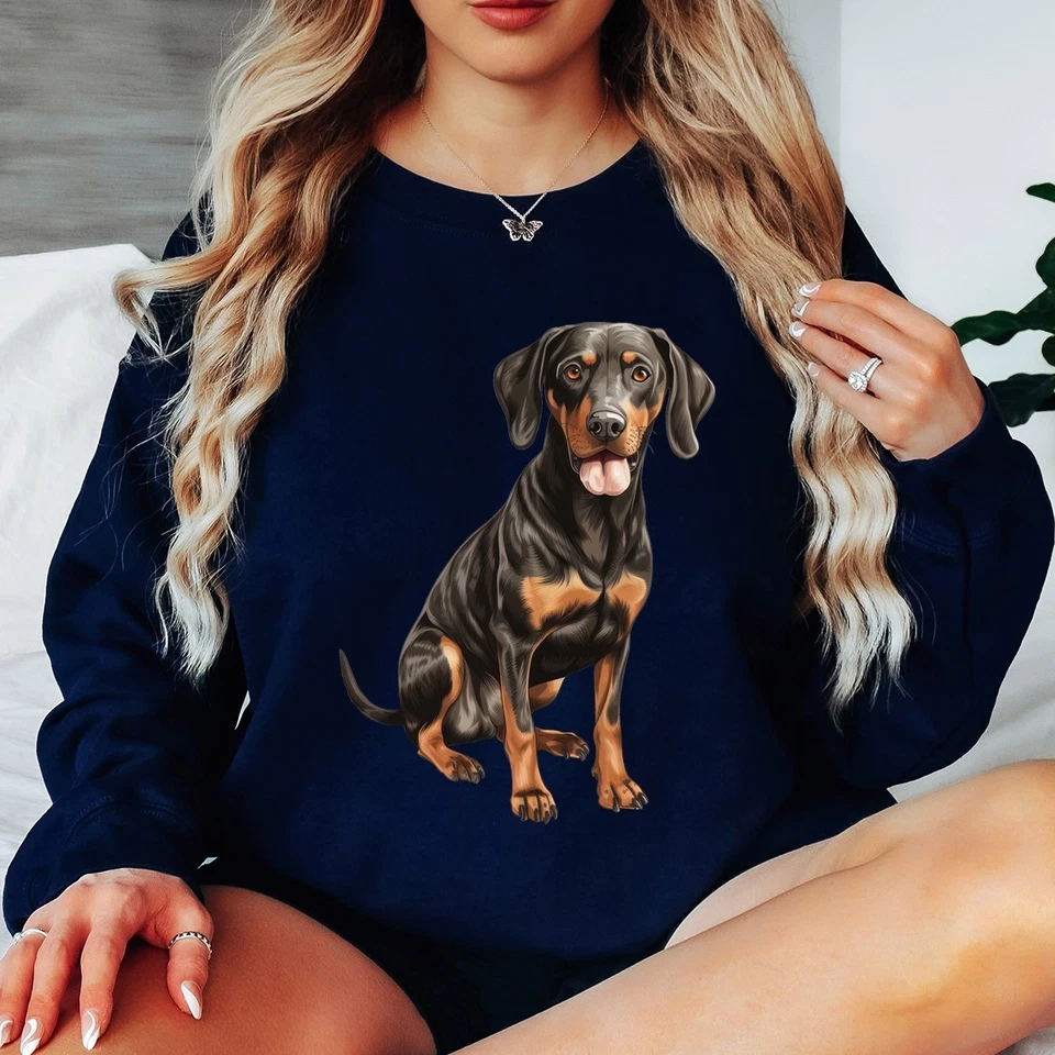 Sweat-shirt noir et marron Hound Dog Animals pour femmes - Photo 1/1