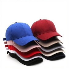 Solid Plain Large-Fit Baseball Cap - UV Sun Hat for Men & Women Outdoor