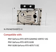 Granzon GPU Water Block For PNY GeForce RTX 4070 GAMING VERTO 12G
