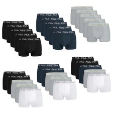 FILA Men's Boxer Shorts, 5 Pack - Logo Waistband, Urban, Cotton Stretch, Plain...