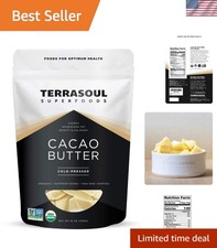 Organic Cacao Butter, 1 Lb - Raw  Keto   Unrefined