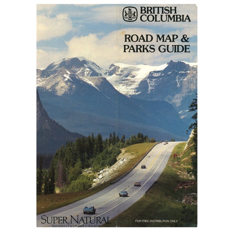 Vintage 1984 British Columbia Canada Official Road Map