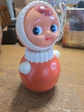 RARE USSR VINTAGE Soviet RUSSIA doll toy Nevalyashka Plastic Roly Poly children