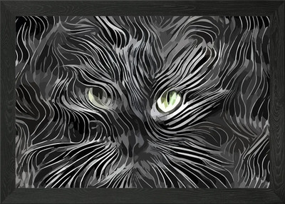Katze gerahmtes Wandbild Poster Leinwanddruck Bild