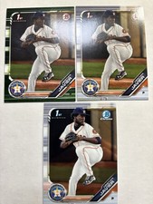 2019 Bowman Cristian Javier 1st Bowman Lot Of 3 Cards