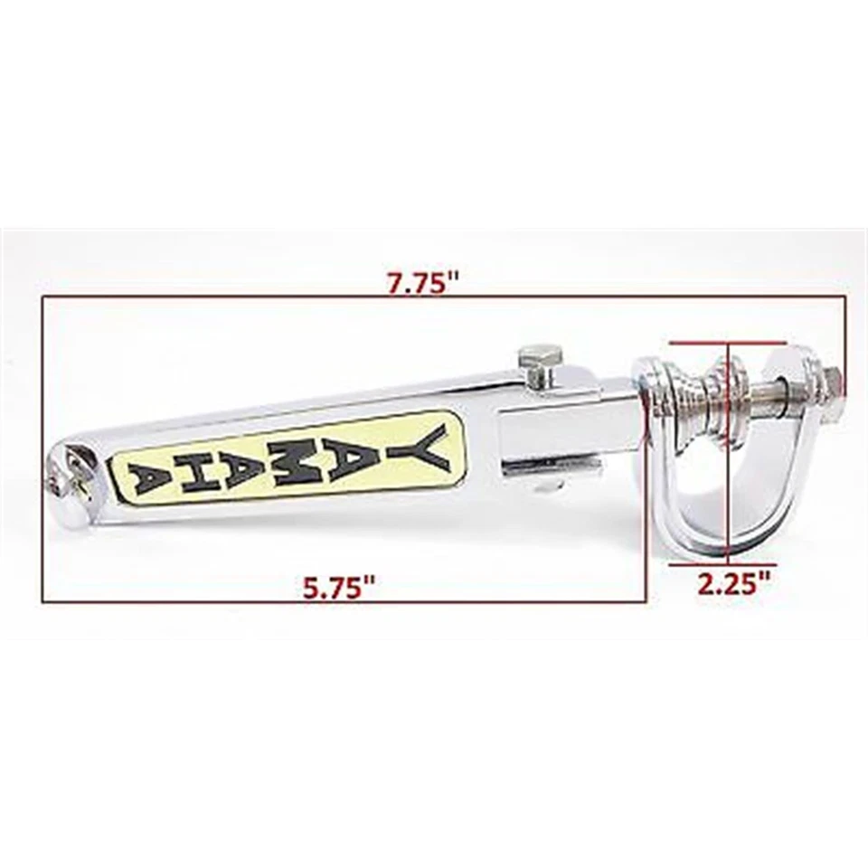 Par de clavijas de reposapiés plegables cromadas/doradas - Inserto personalizado para Yamaha 2fm-11-7323y Foto 3 de 4