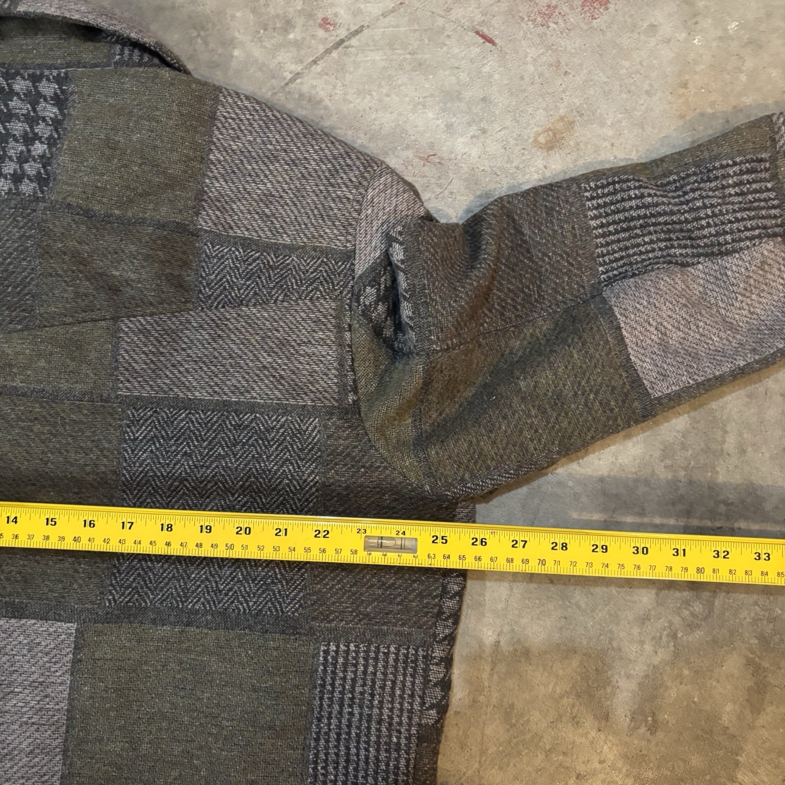 BANANA Republic Patchwork Wool Jacket L Stylish D… - image 8